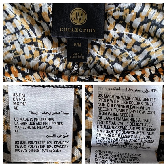 JM Collection Stretch Print Swing Top SZ PM NWT - Picture 12 of 12